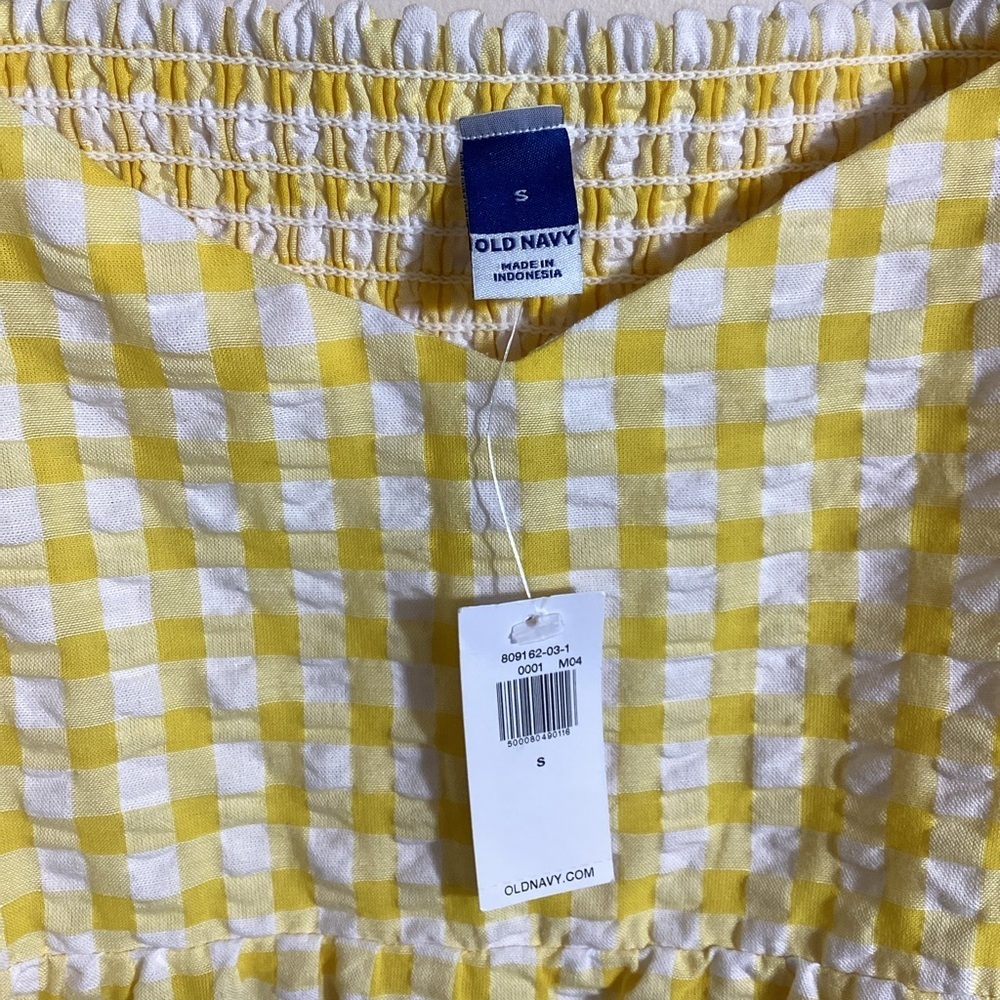 Old Navy Coquette Gingham Puff Sleeve Mini Dress - Picture 14 of 16